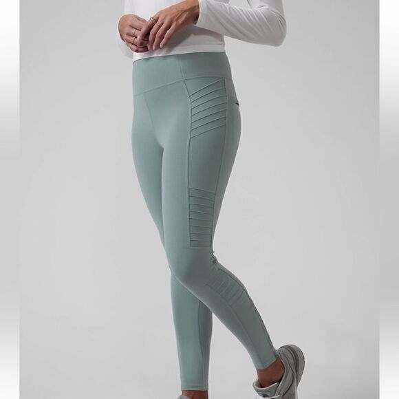 Athleta delancey moto tight athletic pants in size small petite - Picture 1 of 9